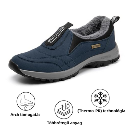 (❄️Utolsó nap az 50%-os kedvezményért) – Ne hagyd ki! ⏰ – Puha és kényelmes valódi gyapjú férfi cipő lábboltozat-támasztással a könnyebb járás érdekében.