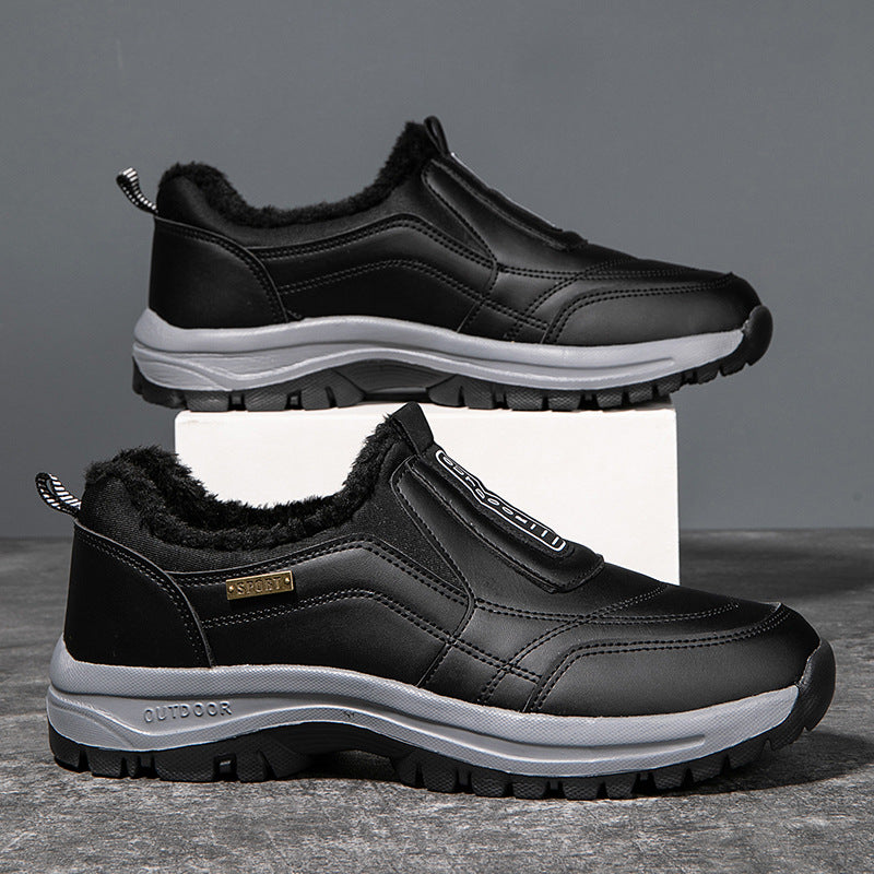 (❄️Utolsó nap az 50%-os kedvezményért) – Ne hagyd ki! ⏰ – Puha és kényelmes valódi gyapjú férfi cipő lábboltozat-támasztással a könnyebb járás érdekében.