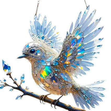 Umelecké šperky Crystal Sky Bluebird Colour