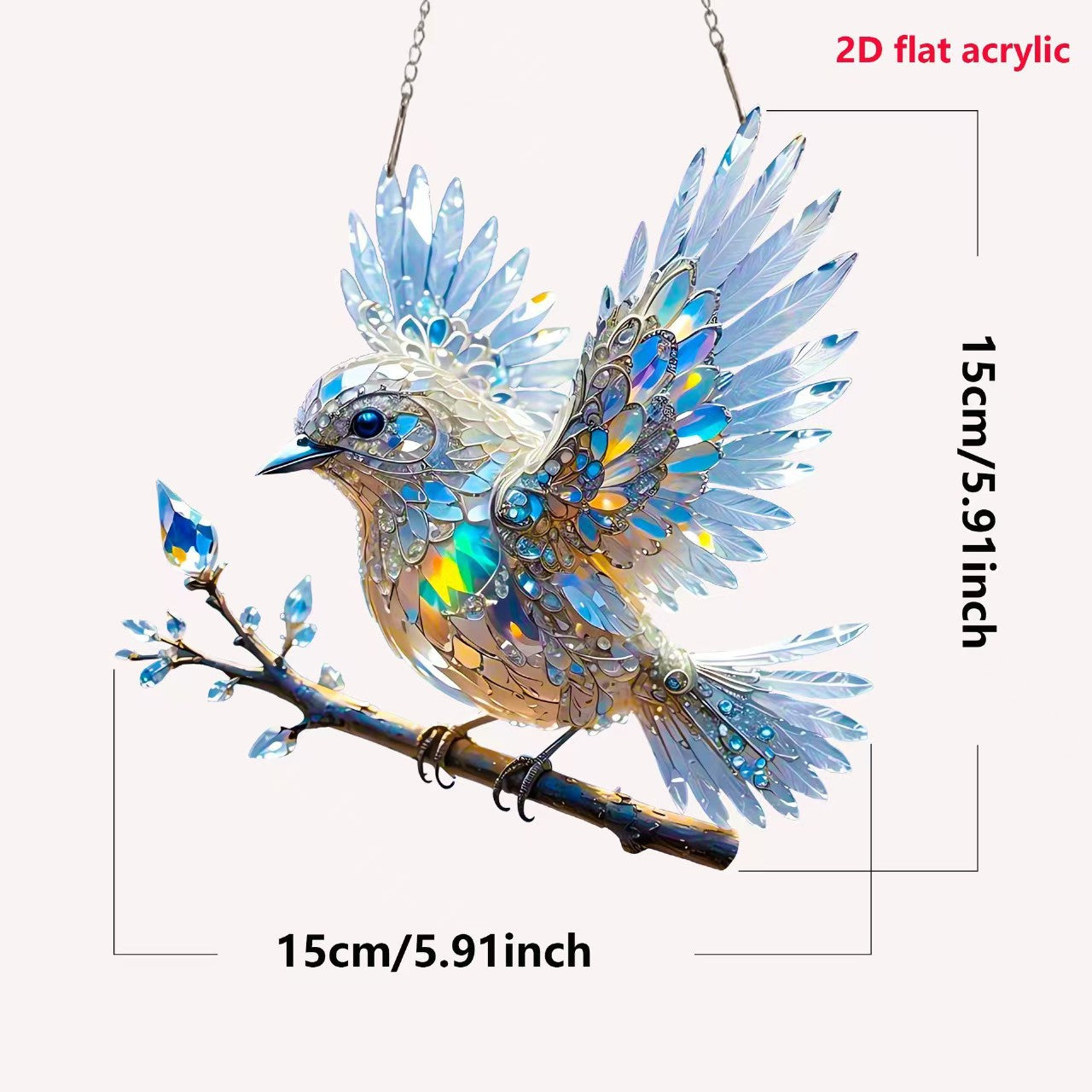 Umelecké šperky Crystal Sky Bluebird Colour