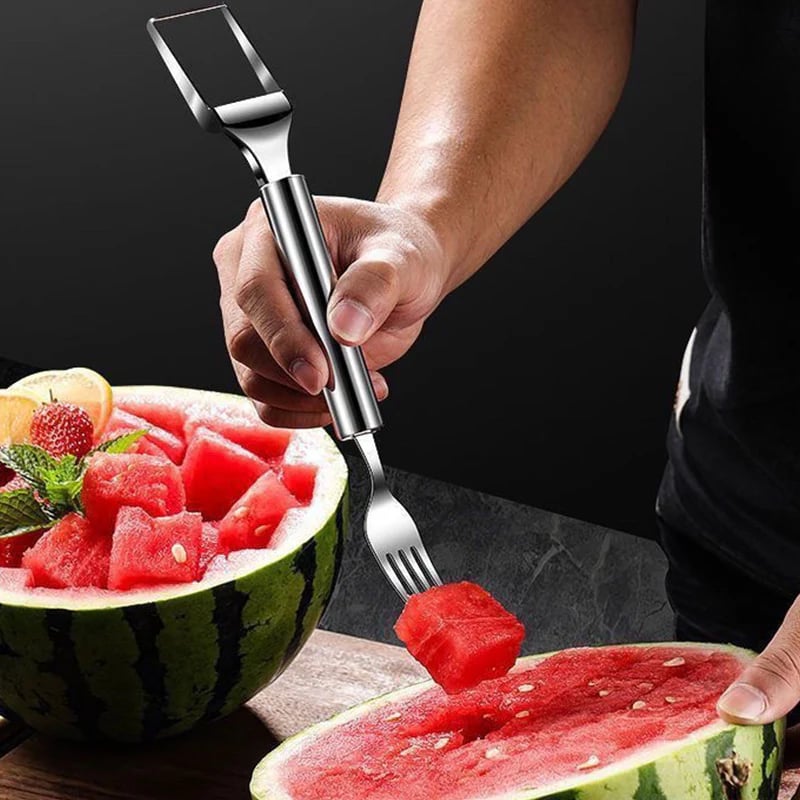? Effortless Fruit Prep-49% OFF-✨ 2-in-1 Fruit Cutter & Fork – For Quick and Easy Fruit Serving! ?