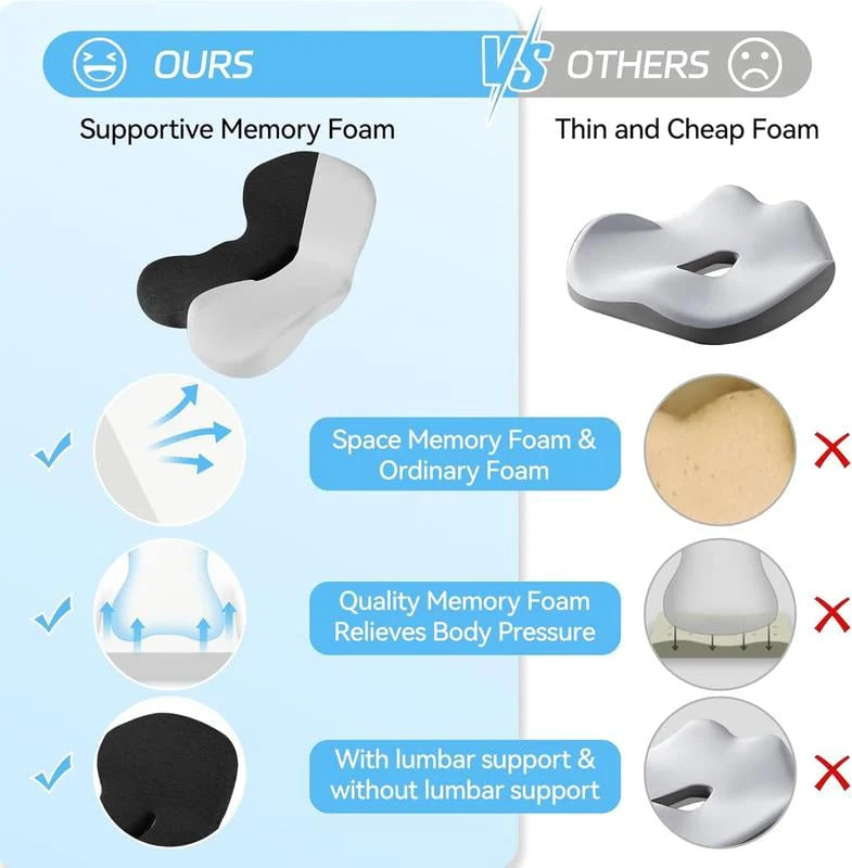 Jusqu'à 50 % de réduction!?Coussin de siège en mousse à mémoire de forme antidérapant