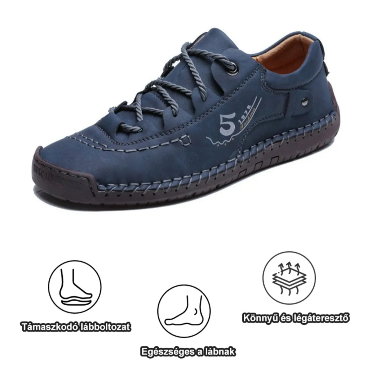 【🎁50% kedvezmény ma - ne hagyd ki】 Ergonomikus kialakítású ortopéd cipő - kiváló minőségű bőr + kézzel varrott 👞