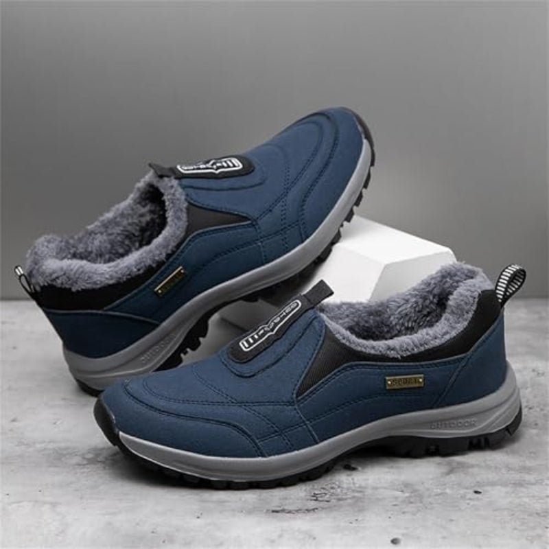 (❄️Utolsó nap az 50%-os kedvezményért) – Ne hagyd ki! ⏰ – Puha és kényelmes valódi gyapjú férfi cipő lábboltozat-támasztással a könnyebb járás érdekében.