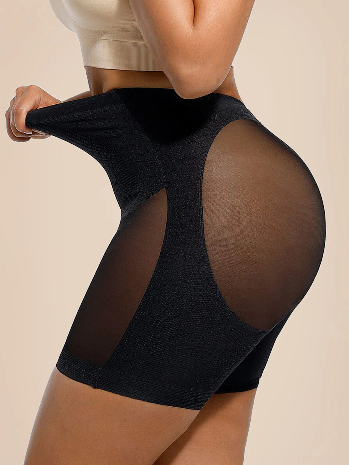 ? Shaper scurt fără cusătură cu talie înaltă