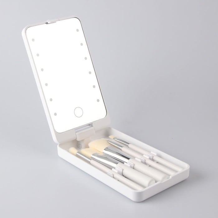 🎉Cestovná sada štetcov na make-up s LED svetlom❤️