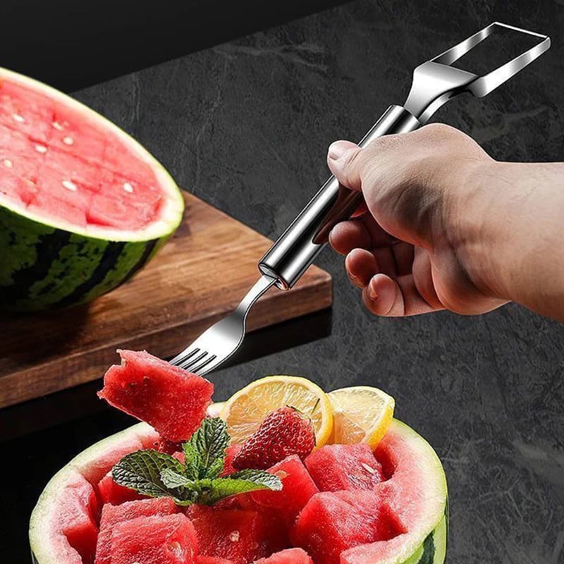 ? Effortless Fruit Prep-49% OFF-✨ 2-in-1 Fruit Cutter & Fork – For Quick and Easy Fruit Serving! ?