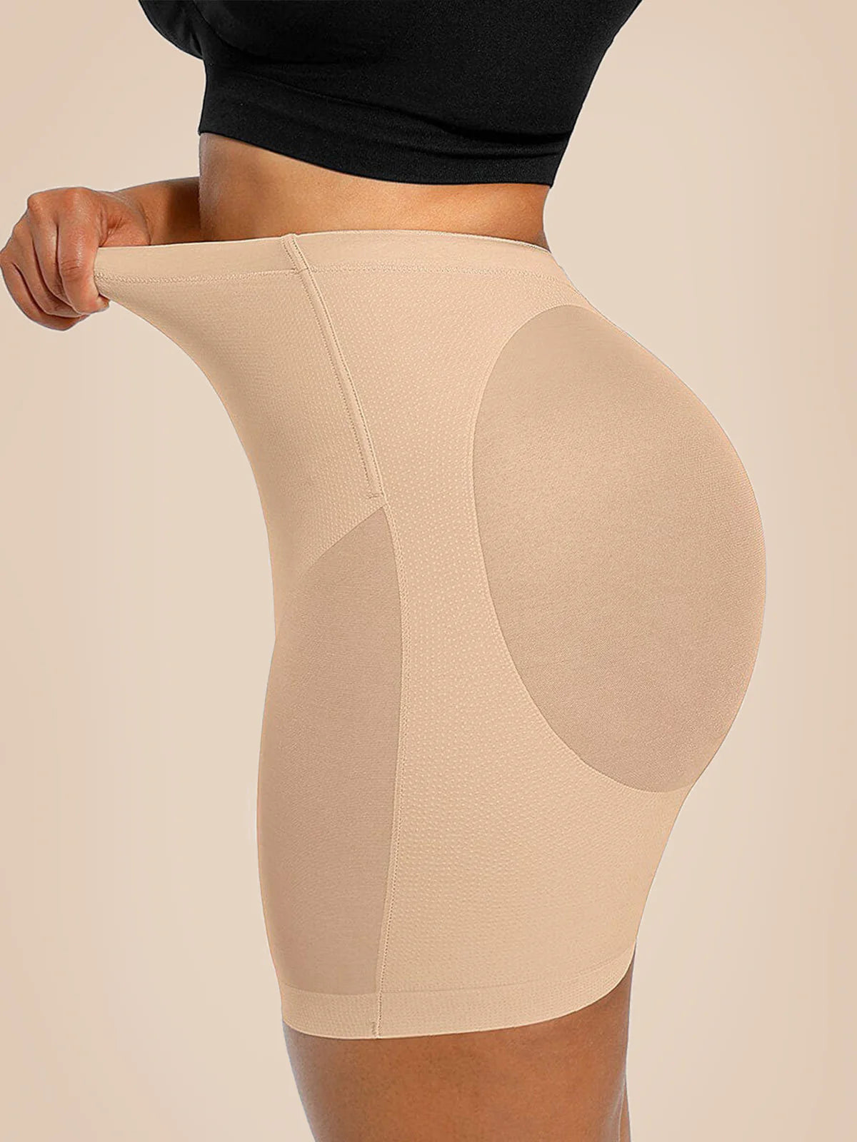 ? Shaper scurt fără cusătură cu talie înaltă