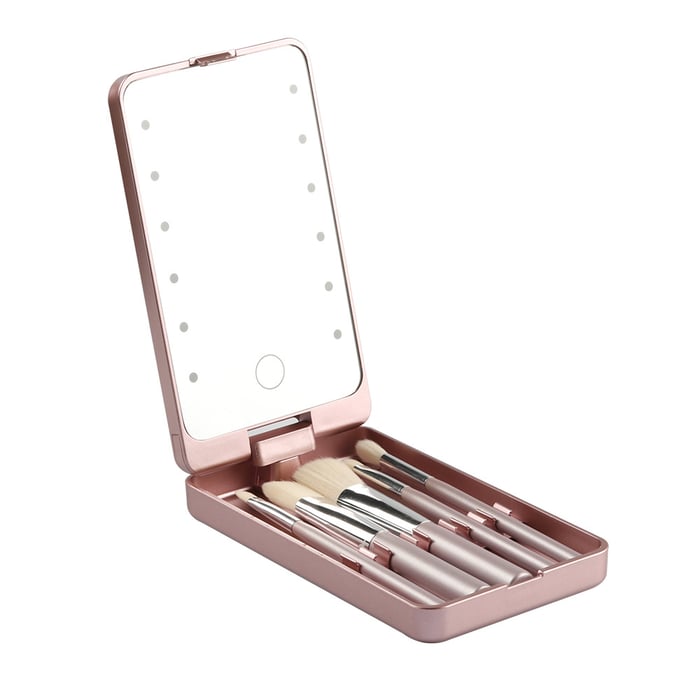 🎉Cestovná sada štetcov na make-up s LED svetlom❤️