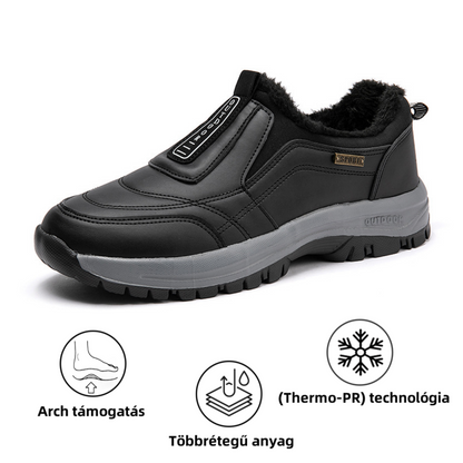 (❄️Utolsó nap az 50%-os kedvezményért) – Ne hagyd ki! ⏰ – Puha és kényelmes valódi gyapjú férfi cipő lábboltozat-támasztással a könnyebb járás érdekében.