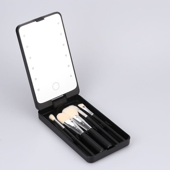 🎉Cestovná sada štetcov na make-up s LED svetlom❤️