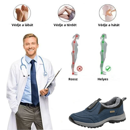 (❄️Utolsó nap az 50%-os kedvezményért) – Ne hagyd ki! ⏰ – Puha és kényelmes valódi gyapjú férfi cipő lábboltozat-támasztással a könnyebb járás érdekében.