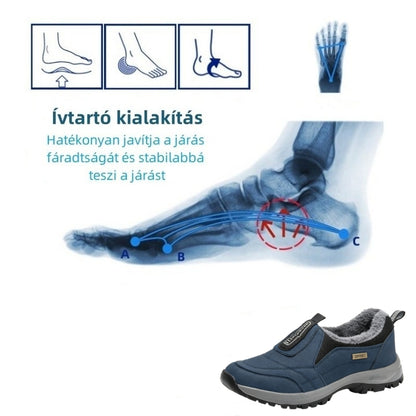 (❄️Utolsó nap az 50%-os kedvezményért) – Ne hagyd ki! ⏰ – Puha és kényelmes valódi gyapjú férfi cipő lábboltozat-támasztással a könnyebb járás érdekében.