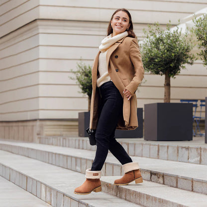 🎁[MA 50% KEDVEZMÉNY – NE HAGYJA KI] Ergonomikus kialakítású, meleg téli csizma - prémium bőr + téli polár bélés 👞