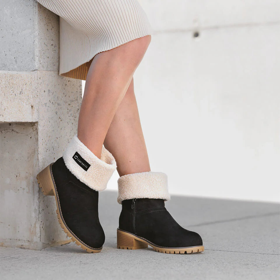 🎁[MA 50% KEDVEZMÉNY – NE HAGYJA KI] Ergonomikus kialakítású, meleg téli csizma - prémium bőr + téli polár bélés 👞