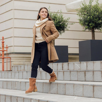 🎁[MA 50% KEDVEZMÉNY – NE HAGYJA KI] Ergonomikus kialakítású, meleg téli csizma - prémium bőr + téli polár bélés 👞