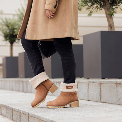 🎁[MA 50% KEDVEZMÉNY – NE HAGYJA KI] Ergonomikus kialakítású, meleg téli csizma - prémium bőr + téli polár bélés 👞